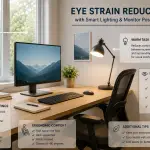 Home Office Lighting Setup Guide for Eye Strain Reduction and Screen Comfort.