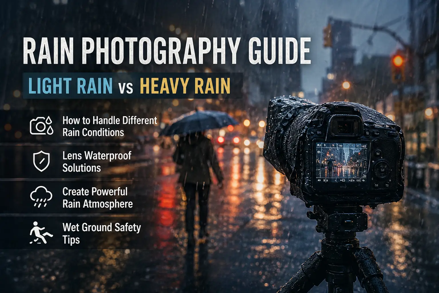 Rain Photography Guide: How to Handle Light Rain vs Heavy Rain Shooting
